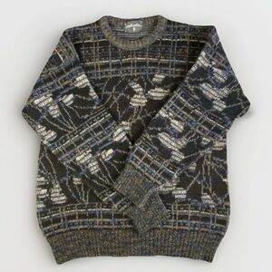 Paul Forticq Wool Alpaca Blend Sweater Made in France Sz L Vintage Style Retro